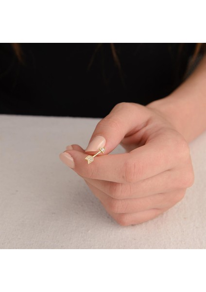 14K Altın Aşk Oku Küpe modelleri