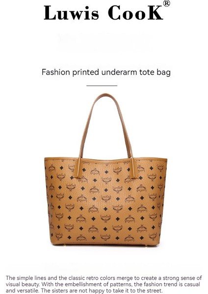 Yeni Avrupa ve Amerikan Modaya Uygun Büyük Kapasiteli Tote Çanta Tek Omuz Crossbody Çanta (Yurt Dışından)