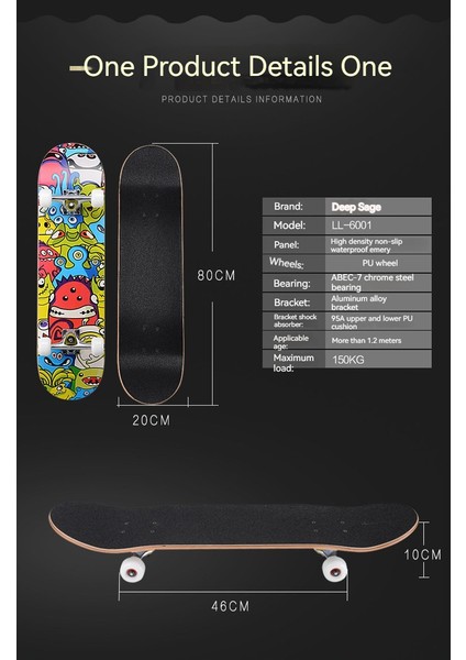 31 Inç Profesyonel Yetişkin Fırçalanmış Sokak Akçaağaç Dört Tekerlekli Acemi Çocuk Çift Rocker Içbükey Kaykay (Yurt Dışından) fırsatları