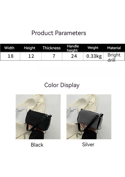 Parlak Elmaslarla Yeni Moda, Şık ve Rahat Zincirli El Omuz Çantası (Yurt Dışından) fiyatları