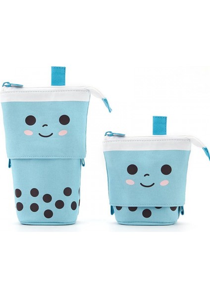 Standı Kalem Kutusu, Karikatür Sevimli Kalem Çantası Teleskopik Kalem Çantası Kanvas Kalem Tutucu Kız Erkek Okul Öğrencileri Için Kozmetik Makyaj Çantası Ofis Genç Yetişkin (Yurt Dışından)