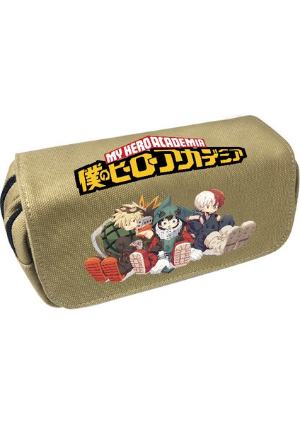 My Hero Academia Tuval Büyük Kapasiteli Çift Katmanlı Kalem Çantası Anime Kırtasiye Kutusu Öğrenci Kırtasiye Kalem Çantası (Yurt Dışından) modelleri