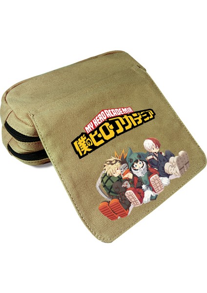 My Hero Academia Tuval Büyük Kapasiteli Çift Katmanlı Kalem Çantası Anime Kırtasiye Kutusu Öğrenci Kırtasiye Kalem Çantası (Yurt Dışından) fırsatları