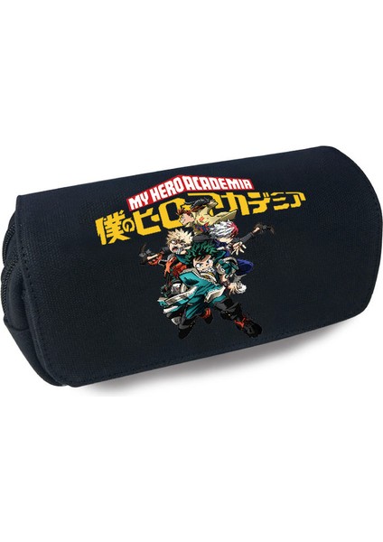 My Hero Academia Tuval Büyük Kapasiteli Çift Katmanlı Kalem Çantası Anime Kırtasiye Kutusu Öğrenci Kırtasiye Kalem Çantası (Yurt Dışından) modelleri