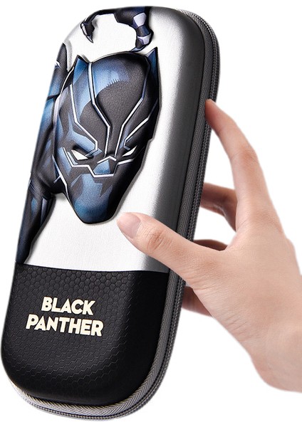 Çocuklar Için Kalem Kutusu Organizatör Disney Marvel Çocuk Kalem Kutusu 3D Lamine Film Su Geçirmez Anime Büyük Kapasiteli Kutu (Panther1) (Yurt Dışından)