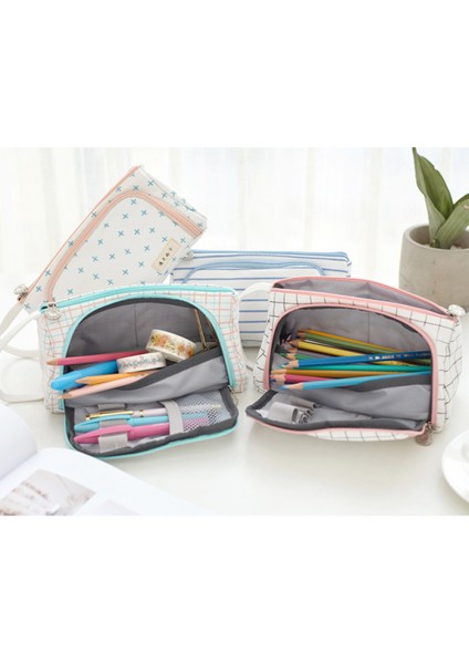 Çok Fonksiyonlu Kırtasiye Kutusu Kore Basit Yaratıcı Liseli Kız Tuval Büyük Kapasiteli Kalem Kutusu Kalem Kutusu (Yurt Dışından) indirimleri