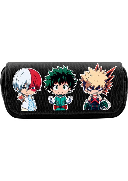 My Hero Academia Tuval Büyük Kapasiteli Çift Katmanlı Kalem Çantası Anime Kırtasiye Kutusu Öğrenci Kırtasiye Kalem Çantası (Yurt Dışından) modelleri