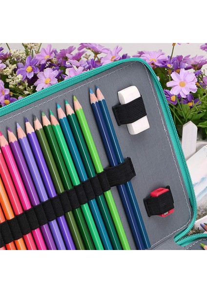 Yeni Büyük Kapasiteli Pu Kalem Çantası Öğrenci Kırtasiye Çantası 200 Delikli Sanat Resim Saklama Çantası Kalem Perde (Yurt Dışından) fırsatları