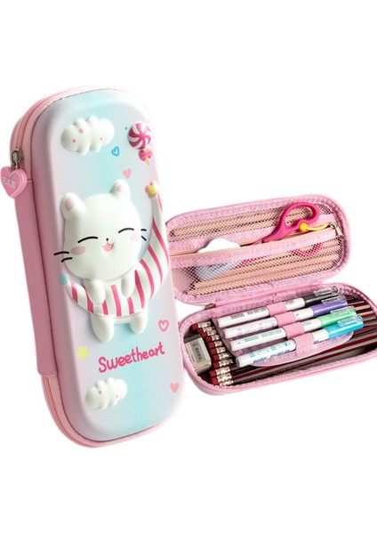 Çocuk Kalem Kutusu Saklama Kutusu 3D Kompozit Film Kalem Kutusu Su Geçirmez Büyük Kapasiteli Kılıf (Yurt Dışından)