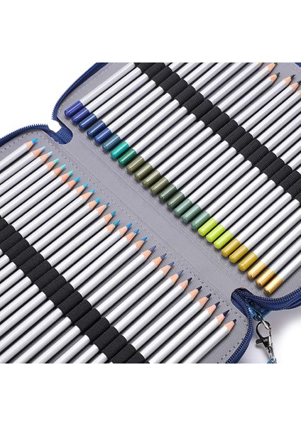 Renkli Kalem Kutusu - 200 Yuvalı Kalemlik Kalem Çantası Büyük Kapasiteli Sap Askılı Kalem Düzenleyici Baskı Desenli Kullanışlı Renkli Kalem Kutusu Mavi Yıldız (Yurt Dışından) indirimleri