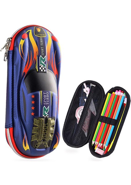 Kalem Kutusu Araba Supercar Kalem Kutusu Organizatör Kırtasiye Çocuklar Için Erkek Kız Öğrenci Karikatür Kalem Kutusu 3D Eva Büyük Kapasiteli (Yurt Dışından)