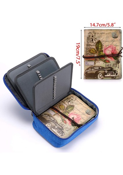 Yüksek Kapasiteli Fermuarlı Kalemler Kalem Kutusu - Çok Fonksiyonlu Kırtasiye Kalem Çantası 72 Yuvalı Renkli Kalem Kutusu 2 Çıkarılabilir Kollu Taşınabilir Kalem Çantaları (Mavi) (Yurt Dışından) fırsatları