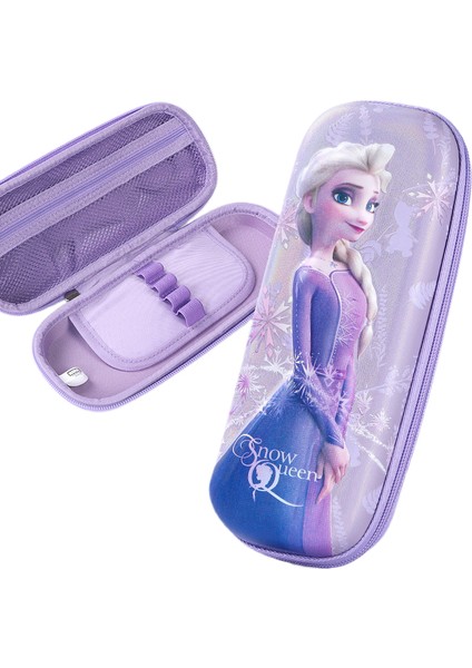 Çocuklar Için Kalem Kutusu Organizatör Büyük Kapasiteli Eva Yaratıcı Karikatür Kalem Kutusu 3D Üç Boyutlu Fermuarlı Çok Fonksiyonlu Kırtasiye Kutusu (Mor) (Yurt Dışından)