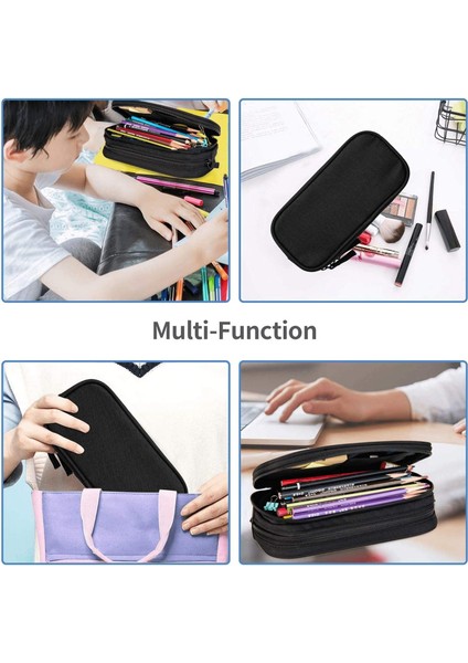 Kalem Kutusu Büyük Kapasiteli Kalem Kılıfı Büyük Çanta Fermuarlı Kutu Üniversite Ofis Malzemeleri Için Erkek ve Kız (Yurt Dışından) modelleri