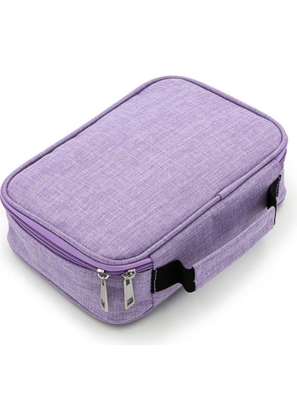 Yüksek Kapasiteli Fermuarlı Kalemler Kalem Kutusu - Çok Fonksiyonlu Kırtasiye Kalem Çantası 72 Yuvalı Renkli Kalem Kutusu 2 Çıkarılabilir Kollu Taşınabilir Kalem Çantaları (Mor) (Yurt Dışından) fiyatları