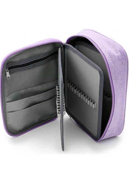 Yüksek Kapasiteli Fermuarlı Kalemler Kalem Kutusu - Çok Fonksiyonlu Kırtasiye Kalem Çantası 72 Yuvalı Renkli Kalem Kutusu 2 Çıkarılabilir Kollu Taşınabilir Kalem Çantaları (Mor) (Yurt Dışından) fırsatları