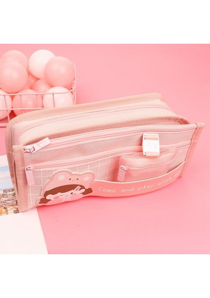 Kawaii Kalem Kutusu Kawaii Okul Malzemeleri Sevimli Kalem Kutusu Büyük Kapasiteli Kalem Kutusu Sevimli Kalem Kutusu Kawaii (Pembe Şapka Kız) (Yurt Dışından) fiyatları