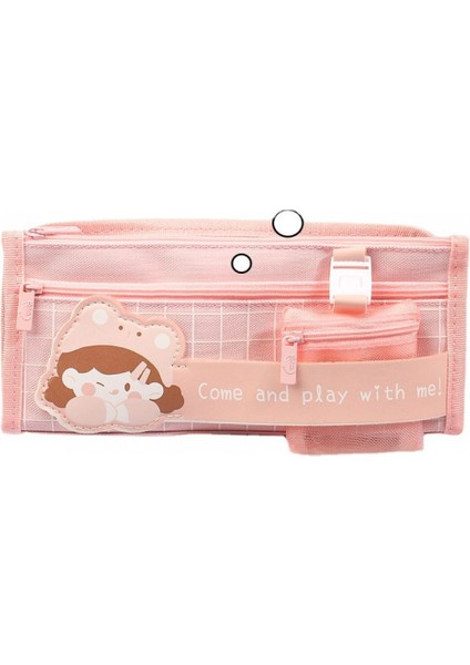 Kawaii Kalem Kutusu Kawaii Okul Malzemeleri Sevimli Kalem Kutusu Büyük Kapasiteli Kalem Kutusu Sevimli Kalem Kutusu Kawaii (Pembe Şapka Kız) (Yurt Dışından) modelleri