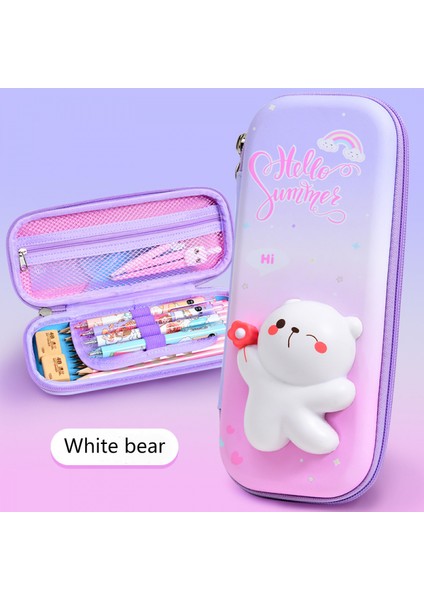 3D Dekompresyon Kalem Kutusu Kore Yaratıcı Çok Fonksiyonlu Büyük Kapasiteli Kalem Kutusu Anaokulu Karikatür Sevimli Evcil Hayvan Kalem Kutusu (Yurt Dışından)