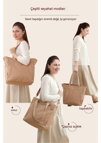 Su Geçirmez Büyük Kapasiteli Tek Omuzlu Çapraz Vücut Mumya Çok Fonksiyonlu Anne ve Bebek Gezi Tote Çantası (Yurt Dışından) fırsatları