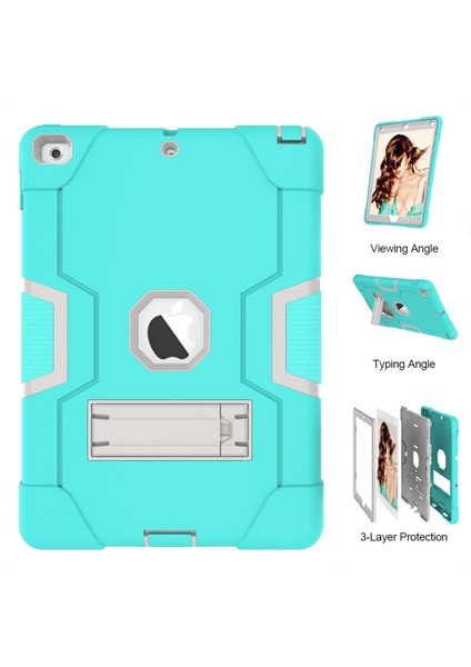 6. Nesil/ipad 5. Nesil iPad Kılıfı (9,7 Inç, 2018/2017 Modeli), iPad Air 2 Kılıfı, Dahili Destek Standlı iPad 9,7 Inç Için Hibrit Darbeye Dayanıklı Sağlam Koruyucu Kapak (Yurt Dışından)
