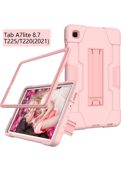 Galaxy Tab A7 Lite 8.7 Kılıf Için, Ağır Hizmet Tipi Sağlam Tam Vücut Hibrit Darbeye Dayanıklı Damla Kılıf Samsung Galaxy Tab A7 Lite 8.7 2021 Modeli SM-T220/SM-T225(GÜL Altın) (Yurt Dışından)