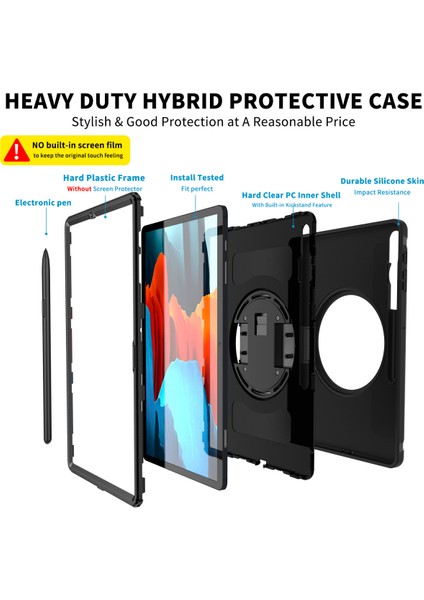 Samsung Tab S7 Artı Tablet Kılıfı Için TT970/T975/T976 Kalem Yuvası Tab S7 Döner Standı Koruyucu Kılıf Açık Mavi (Yurt Dışından) indirimleri