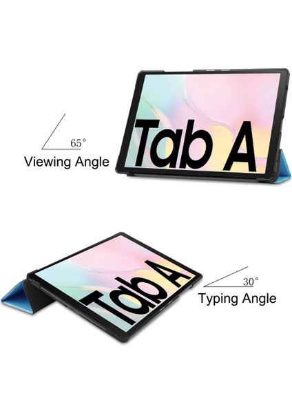 Samsung Tab A7 Kılıf 10.5" (SM-T500 T505), 10.5" Samsung Tab A7 Tablet 2020 Için Koruyucu Stand Kılıfı Sert Kabuk Kılıf Mavi (Yurt Dışından)