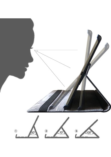 iPad Kılıfı Fit 2018/2017 iPad 9.7 6./5. Nesil - 360 Derece Dönen Otomatik Uyandırma/uyku Özellikli iPad Hava Kılıfı Kapağı, Apple iPad 9.7 Inç 2018/2017 ile Uyumlu (Beyaz) (Yurt Dışından)