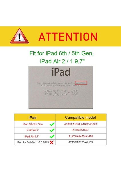 iPad Kılıfı Fit 2018/2017 iPad 9.7 6./5. Nesil - 360 Derece Dönen Otomatik Uyandırma/uyku Özellikli iPad Hava Kılıfı Kapağı, Apple iPad 9.7 Inç 2018/2017 ile Uyumlu (Beyaz) (Yurt Dışından)