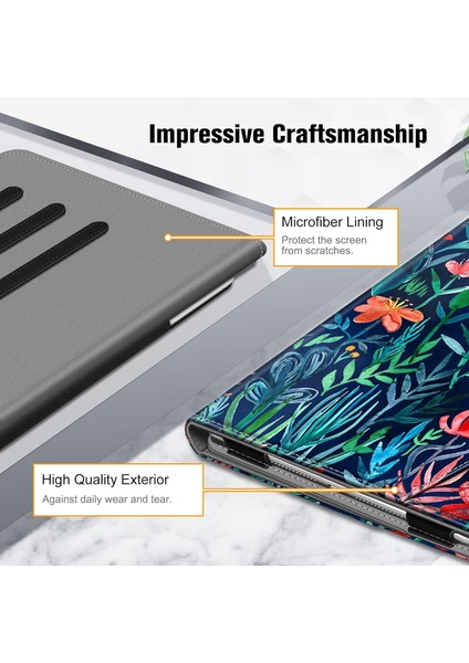 iPad 10.2 8. Nesil 2020 Için Wekity Kapak - [köşe Koruması] Cepli ve Kalem Tutuculu Çok Açılı Görüntüleme Standı Kapağı (Yurt Dışından) modelleri