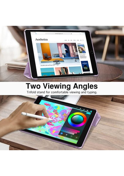 Wekity iPad 10.2 iPad 7. Nesil 2019 Kılıfı Yumuşak Mat Arka Ince Kılıf, Standlı, Otomatik Uyandırma/uyku (Yurt Dışından) modelleri