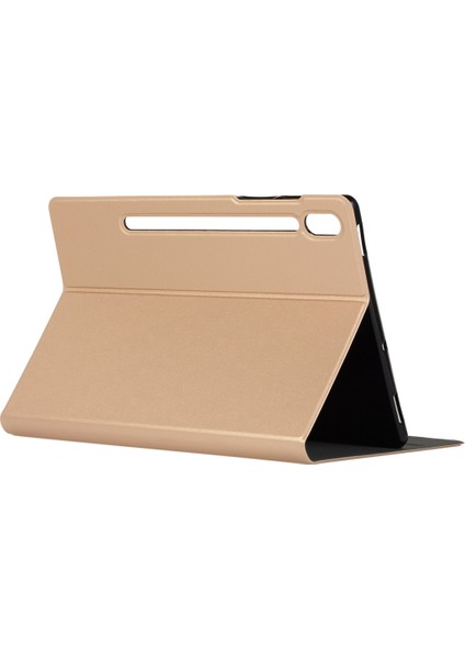 Samsung Galaxy Tab S8 Ultra 14,6" 2022 (Model SM-X900/X906) S Pen Standı, Otomatik Uyku/uyandırma, Galaxy Tab S8 Ultra Yumuşak Tpu Ince Üç Katlı Stand Kılıfı 14,6" Tablet Altın (Yurt Dışından) fırsatları