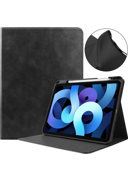 2020 iPad Air4/ipad 10.9 Için Kapak, 2020 iPad Air4/ipad 10.9 Için Otomatik Uyku/uyandırma Fonksiyonlu Hafif Akıllı Telefon Kılıfı Siyah (Yurt Dışından)