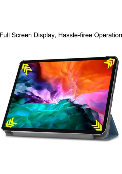 iPad Pro 12.9 Inç Kapak 2021 5. Nesil, Ultra Ince ve Hafif Üç Katlı Stand Kapağı [otomatik Uyuma/uyanma] iPad Pro 12.9 2021 Yumuşak Tpu Arka Kapak - Koyu Yeşil (Yurt Dışından)