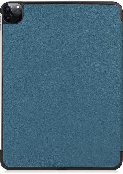 iPad Pro 12.9 Inç Kapak 2021 5. Nesil, Ultra Ince ve Hafif Üç Katlı Stand Kapağı [otomatik Uyuma/uyanma] iPad Pro 12.9 2021 Yumuşak Tpu Arka Kapak - Koyu Yeşil (Yurt Dışından)