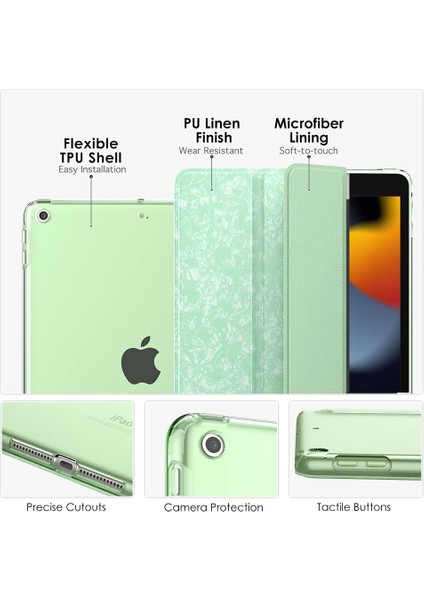 Wekity iPad 10.2 iPad 8. Nesil 2020 Kılıfı Yumuşak Mat Arka Ince Kılıf, Standlı, Otomatik Uyandırma/uyku (Yurt Dışından)