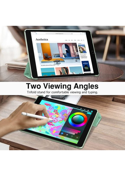 Wekity iPad 10.2 iPad 8. Nesil 2020 Kılıfı Yumuşak Mat Arka Ince Kılıf, Standlı, Otomatik Uyandırma/uyku (Yurt Dışından)
