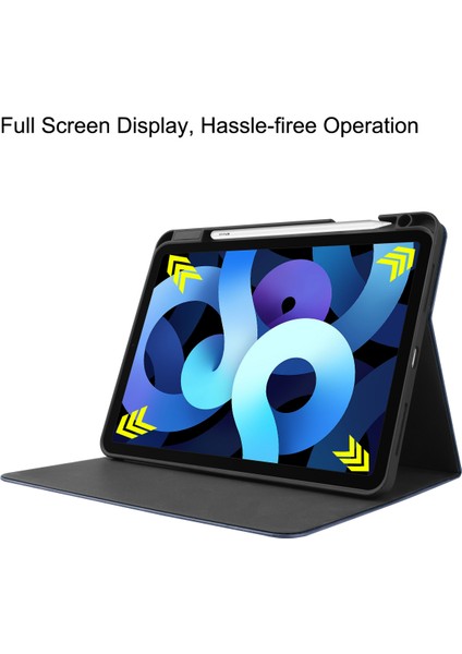 2020 iPad Air4/ipad 10.9 Için Kapak, 2020 iPad Air4/ipad 10.9 Için Otomatik Uyku/uyandırma Fonksiyonlu Hafif Akıllı Telefon Kılıfı Koyu Mavi (Yurt Dışından)