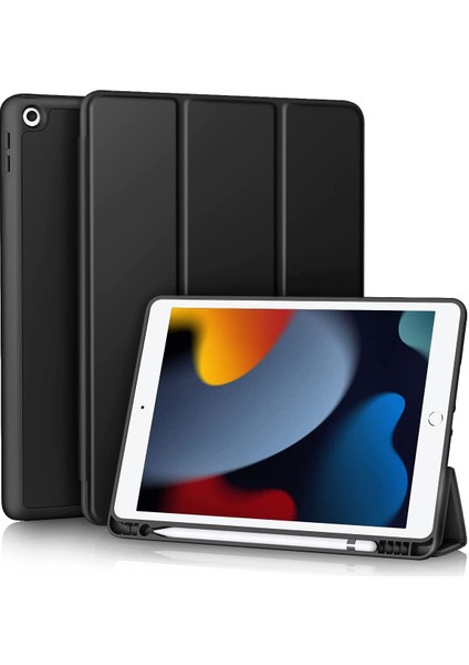 Wekity Kılıf iPad 10.2 Inç 2021/2020 iPad 9./8. Nesil ve 2019 iPad 7. Nesil ile Uyumlu, Kalem Tutuculu, Yumuşak Tpu Arka Kılıf (Yurt Dışından)