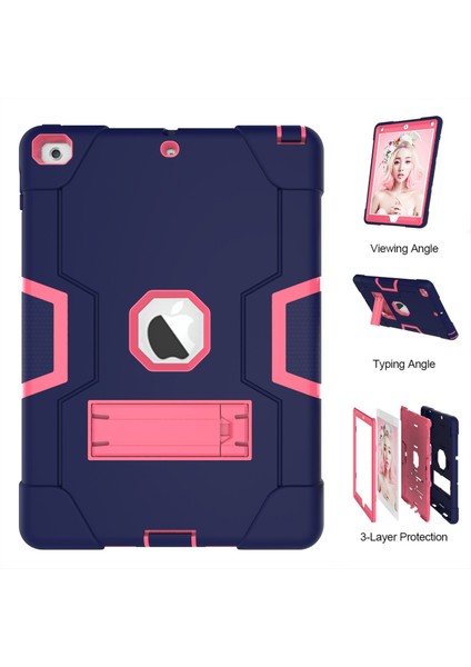 6. Nesil/ipad 5. Nesil iPad Kılıfı (9,7 Inç, 2018/2017 Modeli), iPad Air 2 Kılıfı, Dahili Destek Standlı iPad 9,7 Inç Için Hibrit Darbeye Dayanıklı Sağlam Koruyucu Kapak (Yurt Dışından)