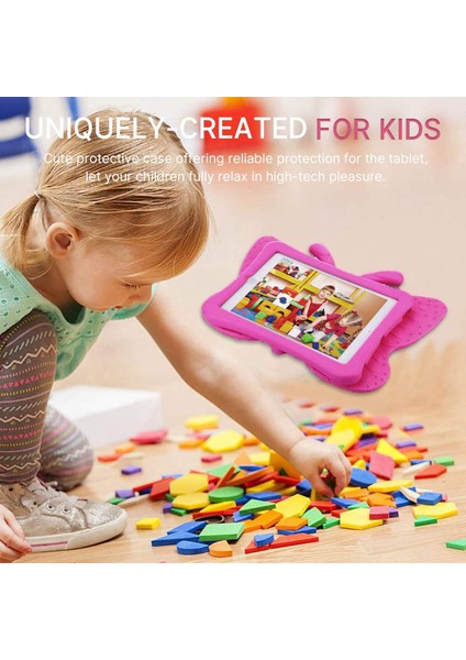 Ipad2/3/4 Çocuk Kılıfı Ipad2/3/4 Çocuklar Için 3D Sevimli Kelebek Kılıf Hafif Eva Stand Darbeye Dayanıklı Sağlam Ağır Hizmet Çocuk Dostu Kız Için iPad Kapağı Ipad2/3/4 (Gül) (Yurt Dışından)