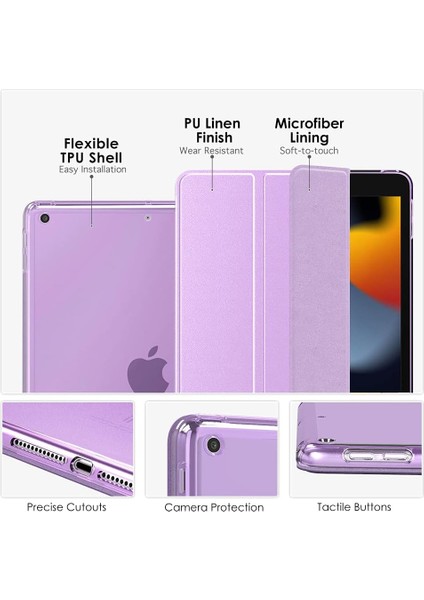 Wekity iPad 10.2 iPad 7. Nesil 2019 Kılıfı Yumuşak Mat Arka Ince Kılıf, Standlı, Otomatik Uyandırma/uyku (Yurt Dışından) fırsatları