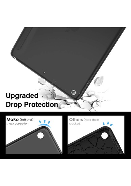 Wekity iPad 10.2 iPad 7. Nesil 2019 Kılıfı Yumuşak Mat Arka Ince Kılıf, Standlı, Otomatik Uyandırma/uyku (Yurt Dışından) modelleri