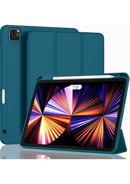 Yeni iPad Pro 11 Inç Kılıf 2021(3. NESIL)/2020(2. Nesil), Kalem Tutuculu, Akıllı iPad Kılıfı [touch Id ve Otomatik Uyandırma/uyku Desteği], Otomatik 2. Nesil Kalem Şarjı (Turuncu) (Yurt Dışından)