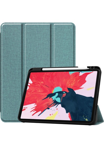 Yeni iPad PRO11 2020 Için 11 Inç Tablet Kılıfı Kalem Yuvalı Tpu Yumuşak Kabuk Uyku Kapağı - Yeşil (Yurt Dışından)