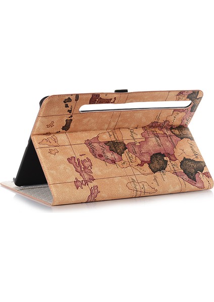 Samsung Tab S7 T870 T875 Düz Deri Kılıf Flip Kart Tutucu Tabs7 Koruyucu Kılıf Kahverengi (Yurt Dışından)