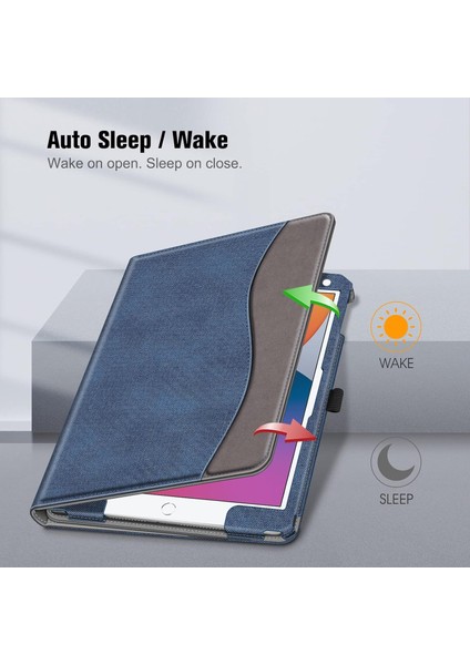 iPad 10.2 8. Nesil 2020 Için Wekity Kapak - [köşe Koruması] Cepli ve Kalem Tutuculu Çok Açılı Görüntüleme Standı Kapağı (Yurt Dışından) modelleri
