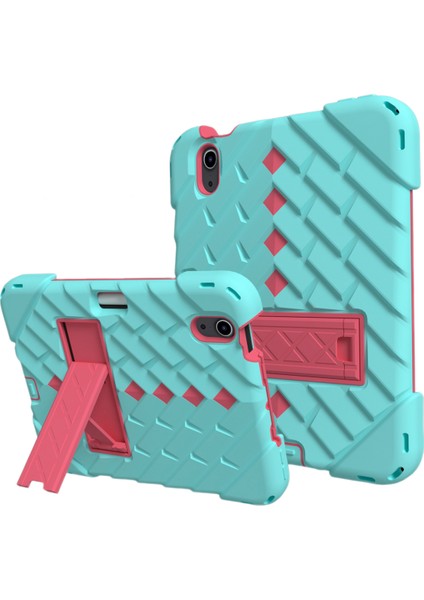 ipad Mini 6 Tablet Pc Için Uygun, Elmas Desenli, Kalem Yuvalı, Omuz Askılı, Üç Dayanıklı Silikon Düşmeyi Önleyen Tablet Kılıfı Yeşil+Kırmızı (Yurt Dışından)