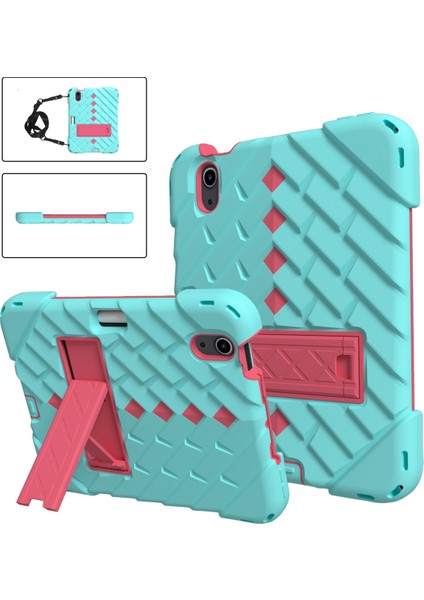 ipad Mini 6 Tablet Pc Için Uygun, Elmas Desenli, Kalem Yuvalı, Omuz Askılı, Üç Dayanıklı Silikon Düşmeyi Önleyen Tablet Kılıfı Yeşil+Kırmızı (Yurt Dışından) fiyatları